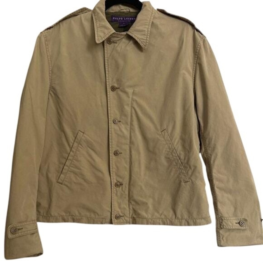 Vintage Ralph Lauren Collection Purple Label Khaki Military Field‎ Jacket Size M